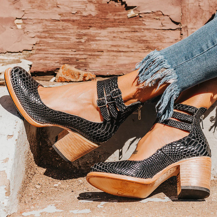 Camille | Leather Comfort Heels with Perfect Support