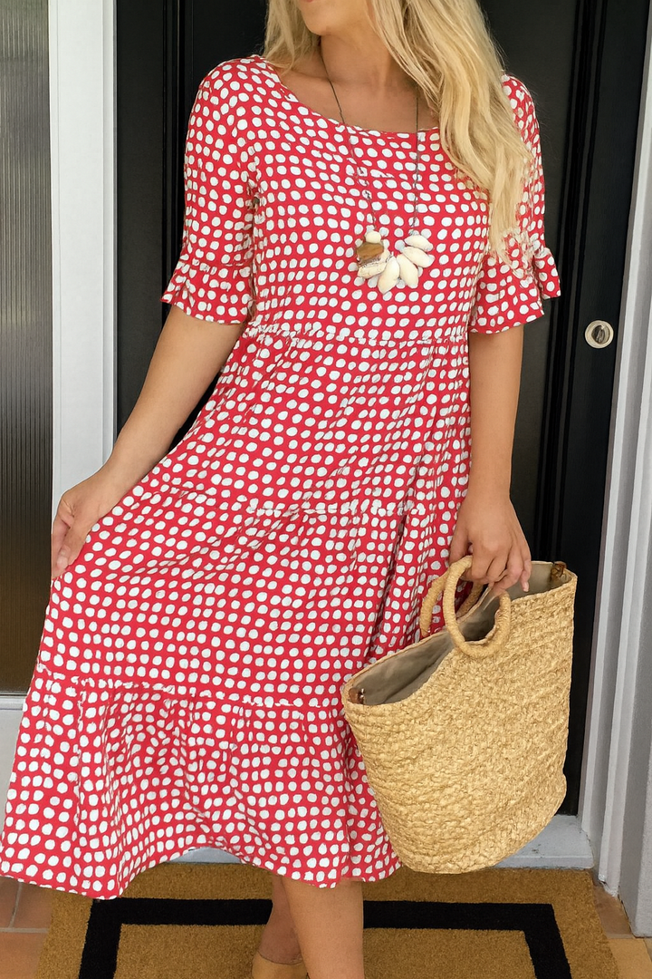 Pauline | Short Sleeve Midi Dress