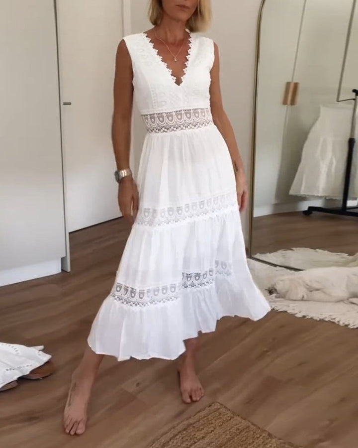 Eleanor | Elegant V-Neck Dress