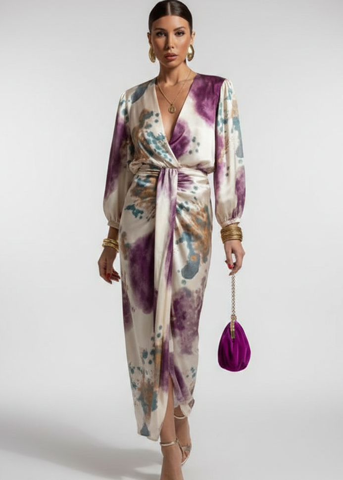 Lourdes | Elegant Floral Midi Dress