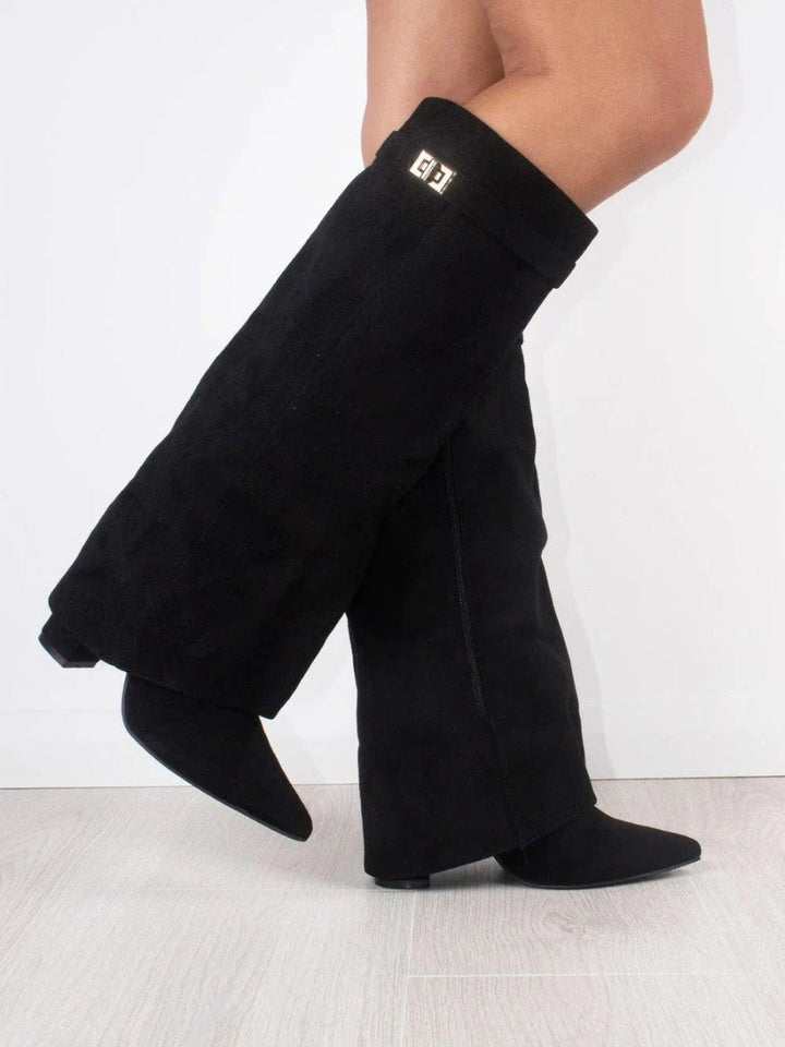AGATHA™ – Knee-High Flared Top Boots for Women