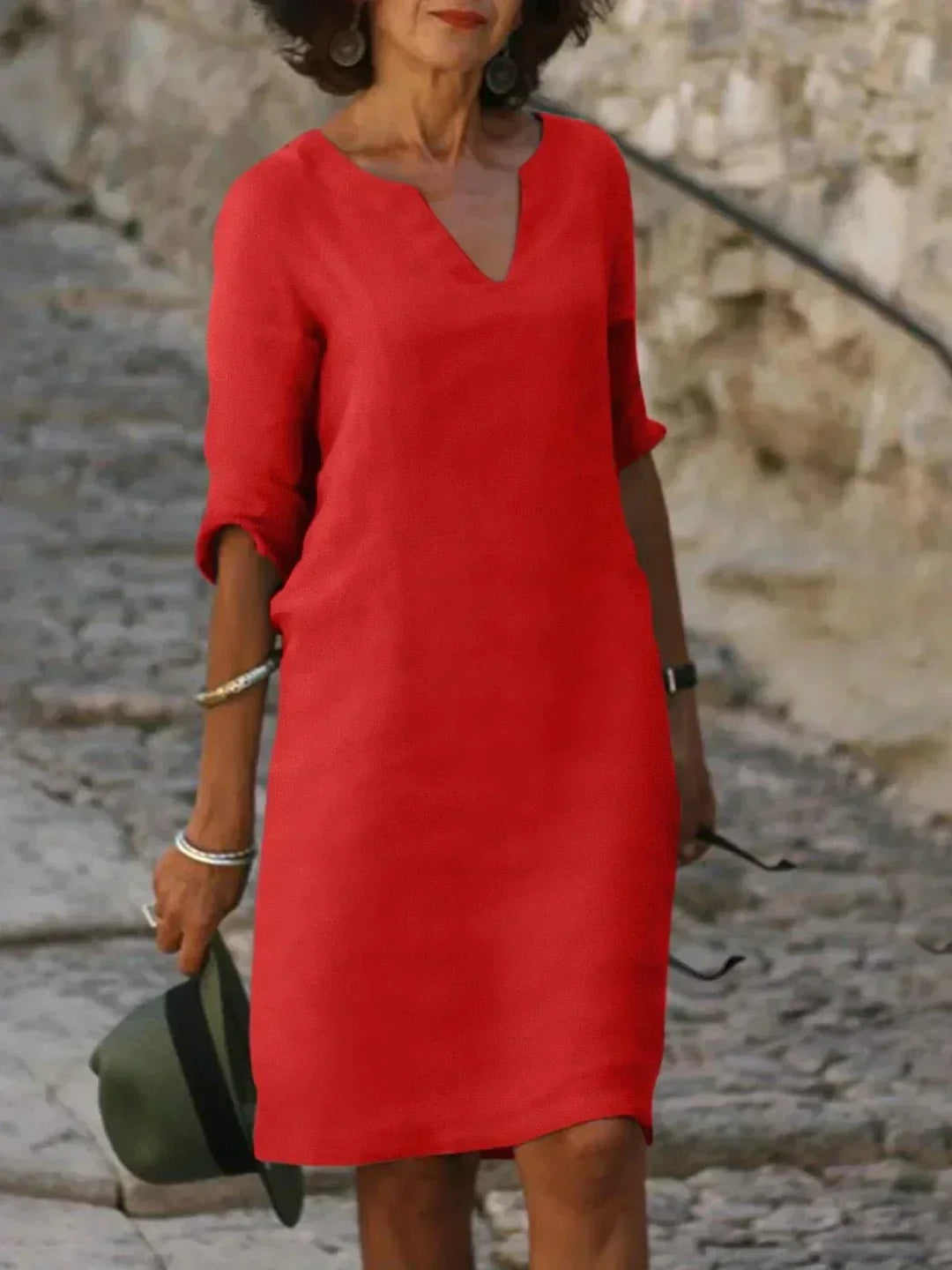 Judith | Relaxed V-Neck Dress