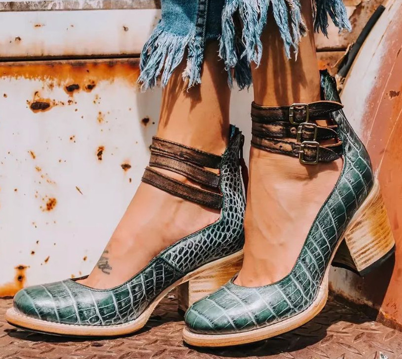 Camille | Leather Comfort Heels with Perfect Support