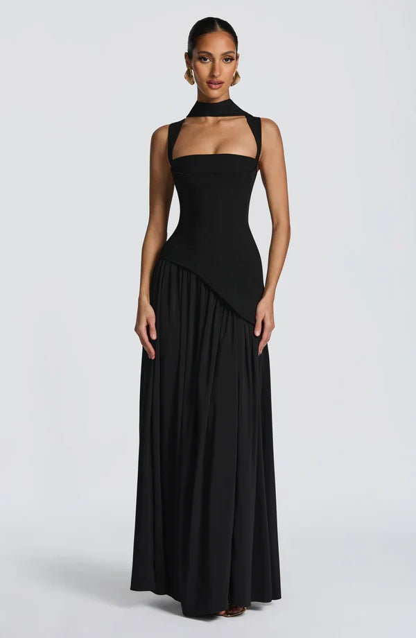 ZAFIRA | Elegant Long Satin Dress