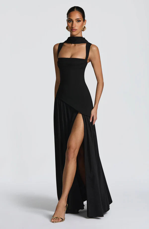 ZAFIRA | Elegant Long Satin Dress