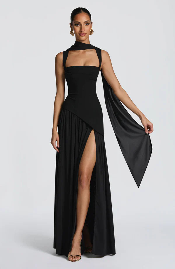 ZAFIRA | Elegant Long Satin Dress