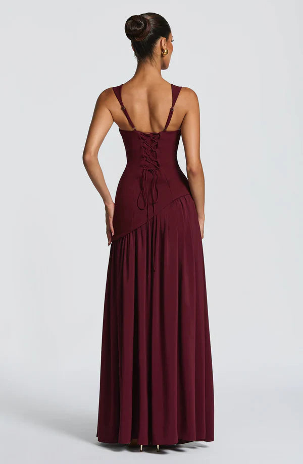 ZAFIRA | Elegant Long Satin Dress