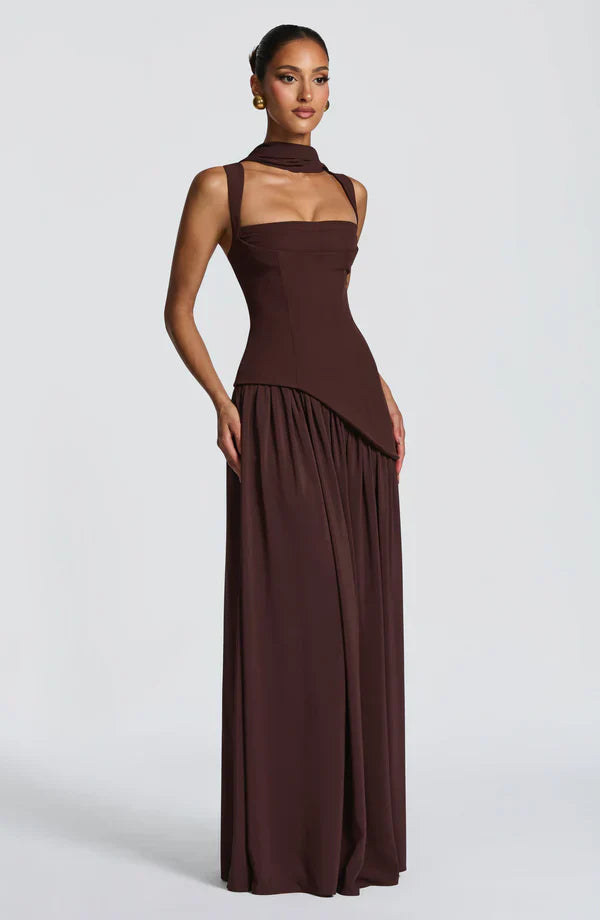 ZAFIRA | Elegant Long Satin Dress