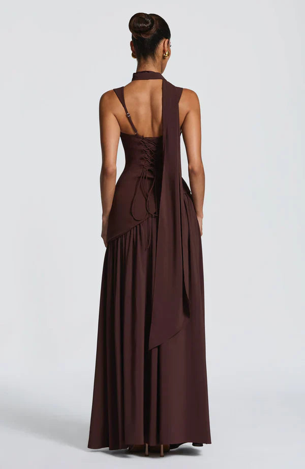 ZAFIRA | Elegant Long Satin Dress